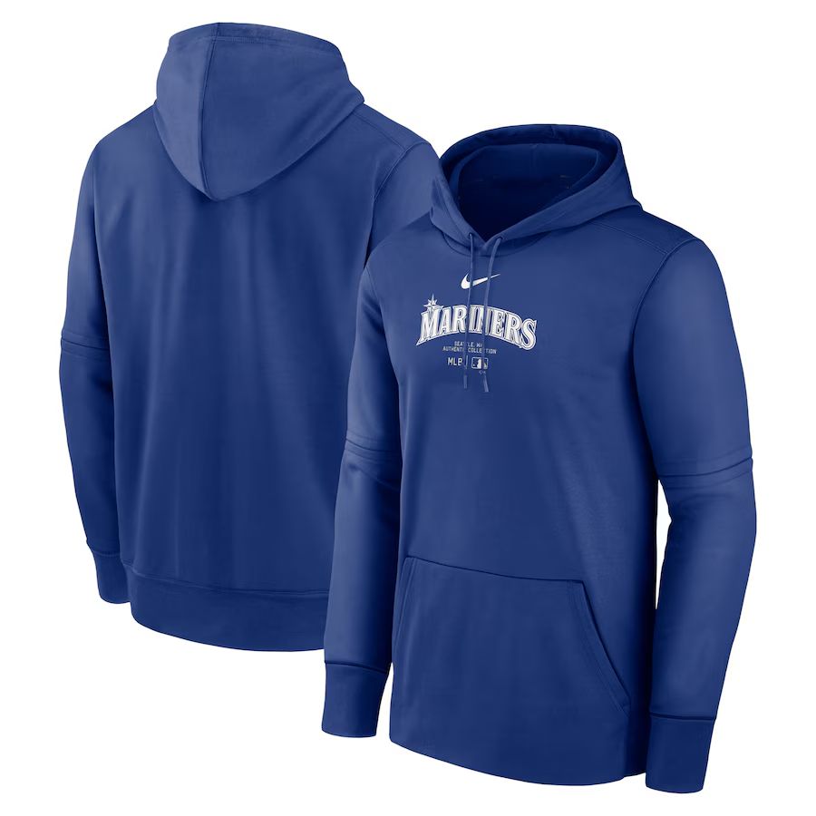 Men 2025 MLB Seattle Mariners blue Nike hoodie style 2